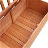 Easycomfort Panchina da Giardino 2 Posti con Vano Contenitore Legno 112x58x84cm