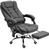 Easycomfort Poltrona da Ufficio Massaggiante e Reclinabile con Riscaldamento e Altezza Regolabile, Grigio