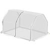 Easycomfort Mini Serra da Giardino e Balcone in Plastica PE e Acciaio con Chiusura a Zip, 99x71x60 cm