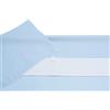 Filet - Set Lenzuolino per Carrozzina 3 Pezzi in Tinta Unita Azzurro, 1 Lenzuolo sotto con Angoli, 1 Lenzuolo Sopra con Fascia in Tela Aida da Ricamare e 1 Federa, Made in Italy, Azzurro