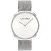 Calvin Klein Orologio Analogico al Quarzo da Donna Collezione SCULPT con Cinturino in Maglia Metallica in Acciaio Inossidabile Argentato - 25200245