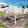 DEGHI Gazebo 3x3 m con tende laterali richiudibili - Easy