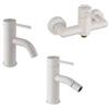 JACUZZI - RUBINETTERIA Set miscelatori lavabo + bidet + esterno doccia bianco opaco Gun di Jacuzzi - Rubinetteria