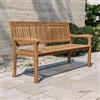 DEGHI Panchina 3 posti in acacia 150 cm con braccioli - Paja