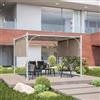DEGHI Gazebo 3x3 m con tetto scorrevole ecrù e struttura bianca - Edvige
