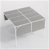 DEGHI Telo di ricambio grigio 3x3 m per gazebo con tetto scorrevole - Edvige