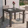 DEGHI Tavolo da pranzo allungabile 90/180x90 cm in alluminio tortora - Carioca