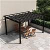 DEGHI Gazebo 3x4 m in alluminio antracite con tetto scorrevole - Norris