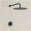 JACUZZI - RUBINETTERIA Set doccia incasso con braccio 30 cm e soffione 20 cm nero opaco Brera di Jacuzzi - Rubinetteria