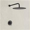 JACUZZI - RUBINETTERIA Set doccia incasso con braccio 30 cm e soffione 20 cm nero opaco Gun di Jacuzzi - Rubinetteria