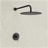 JACUZZI - RUBINETTERIA Set doccia incasso con braccio 35 cm e soffione 25 cm nero opaco Gun di Jacuzzi - Rubinetteria