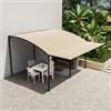 DEGHI Gazebo pergola 4x4 m in acciaio con telo ecrù a ribalta richiudibile - Tharros