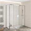 DEGHI Box doccia 65x160 cm doppio scorrevole vetro trasparente anticalcare profilo cromo 195h - Moritz
