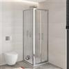 DEGHI Box doccia 65x70 cm doppio battente vetro trasparente anticalcare profilo cromo 195h - Moritz