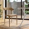 DEGHI Sedia in polipropilene beige con schienale avvolgente - Paityn