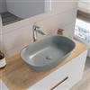 VITRA Lavabo d'appoggio 60 x 40 cm in ceramica grigio opaco - Cloe