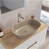 VITRA Lavabo d'appoggio 60 x 40 cm in ceramica tortora opaco - Cloe