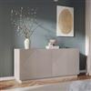 DEGHI Madia 175x80h cm con 4 ante soft close cashmere opaco cannettato - Ayla