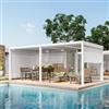 DEGHI Gazebo bioclimatico 3,6x6 m in alluminio bianco - Enea