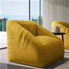 DEGHI Pouf poltrona in tessuto olefin giallo - Baku