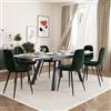 DEGHI Tavolo allungabile 160-240x90 cm con top in ceramica effetto marmo capraia - Urbe