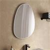 DEGHI Specchio da bagno irregolare reversibile 55x75h cm con cornice in alluminio bianco opaco - Stitch