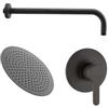 JACUZZI - RUBINETTERIA Set doccia incasso con braccio 30 cm e soffione 20 cm nero opaco di Jacuzzi - Flag