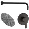 JACUZZI - RUBINETTERIA Set doccia incasso con braccio 35 cm e soffione 25 cm nero opaco di Jacuzzi - Flag