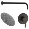 JACUZZI - RUBINETTERIA Set doccia incasso con braccio 40 cm e soffione 30 cm nero opaco di Jacuzzi - Flag