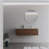 DEGHI Mobile bagno sospeso 120 cm rovere deciso dx con lavabo integrato e specchio - Sleek