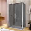 DEGHI Box doccia 70x120 apertura saloon con vetro anticalcare fumè e profilo cromo 195h - Lost