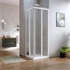 DEGHI Box doccia 75X75 cm angolare doppio scorrevole in pvc stampato bianco 190h - Acril