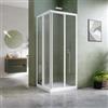 DEGHI Box doccia 80x80 cm angolare doppio scorrevole in pvc stampato bianco 190h - Acril