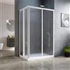 DEGHI Box doccia 80X120 cm angolare doppio scorrevole in pvc stampato bianco 190h - Acril