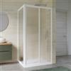 DEGHI Box doccia 80X100 cm angolare scorrevole in pvc stampato bianco 190h - Acril