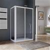 DEGHI Box doccia 70X120 cm angolare scorrevole in pvc stampato bianco 190h - Acril