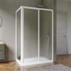 DEGHI Box doccia 80X120 cm angolare scorrevole in pvc stampato bianco 190h - Acril