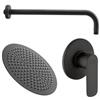 JACUZZI - RUBINETTERIA Set incasso doccia con braccio 35 cm e soffione 25 cm nero opaco - Jacuzzi - Rubinetteria X9