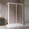 DEGHI Box doccia 80X140 cm angolare scorrevole in pvc stampato bianco 190h - Acril