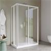 DEGHI Box doccia 70X100X70 cm tre lati scorrevole con apertura ad angolo in pvc stampato bianco 190h - Acril