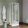 DEGHI Box doccia 75X75X75 cm tre lati scorrevole con apertura ad angolo in pvc stampato bianco 190h - Acril