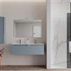 DEGHI Mobile bagno sospeso 120 cm carta da zucchero con lavabo doppia vasca e specchio - Agave