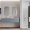 DEGHI Mobile bagno sospeso 160 cm carta da zucchero con lavabo doppia vasca e specchio - Agave