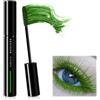 Moguri Mascara in fibra verde, impermeabile, durevole, non fiorito, mascara spesso, arricciato, allungante, mascara volumizzante, ad asciugatura rapida, con effetto ciglia finte
