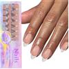 Kbrpey Set Di 150 Unghie Finte A Forma Ovale In Gel Morbido Con Base Coat E Primer Per Ricostruzione Unghie E Manicure Professionale