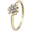 Rugiada Anello Bliss fiore oro giallo 0,03ct 20089427