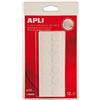 APLI 13659 - Pastiglie autoadesive bianche, Ø 19 mm