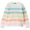 United Colors Of Benetton Maglia G/C M/L 1136h100g, Maglione Bambine E Ragazze, Bianco A Righe Multicolore 901, 1 anno