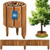 KOTARBAU® Rollborder, 15 x 110 cm, colore quercia, ritagliabile, bordatura per aiuole in legno di pino, recinzione in legno di pino, piccola recinzione per aiuole, palizzate, decorazione in legno,