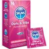 Skins Sexual Health 'Dots & Ribs' Confezione da 16 preservativi